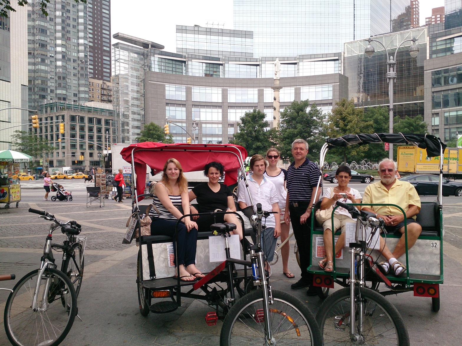 Combined bike and pedicab tour